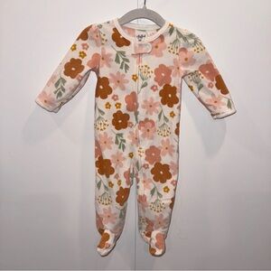 *3-6M* Floral Baby Fleece Sleeper